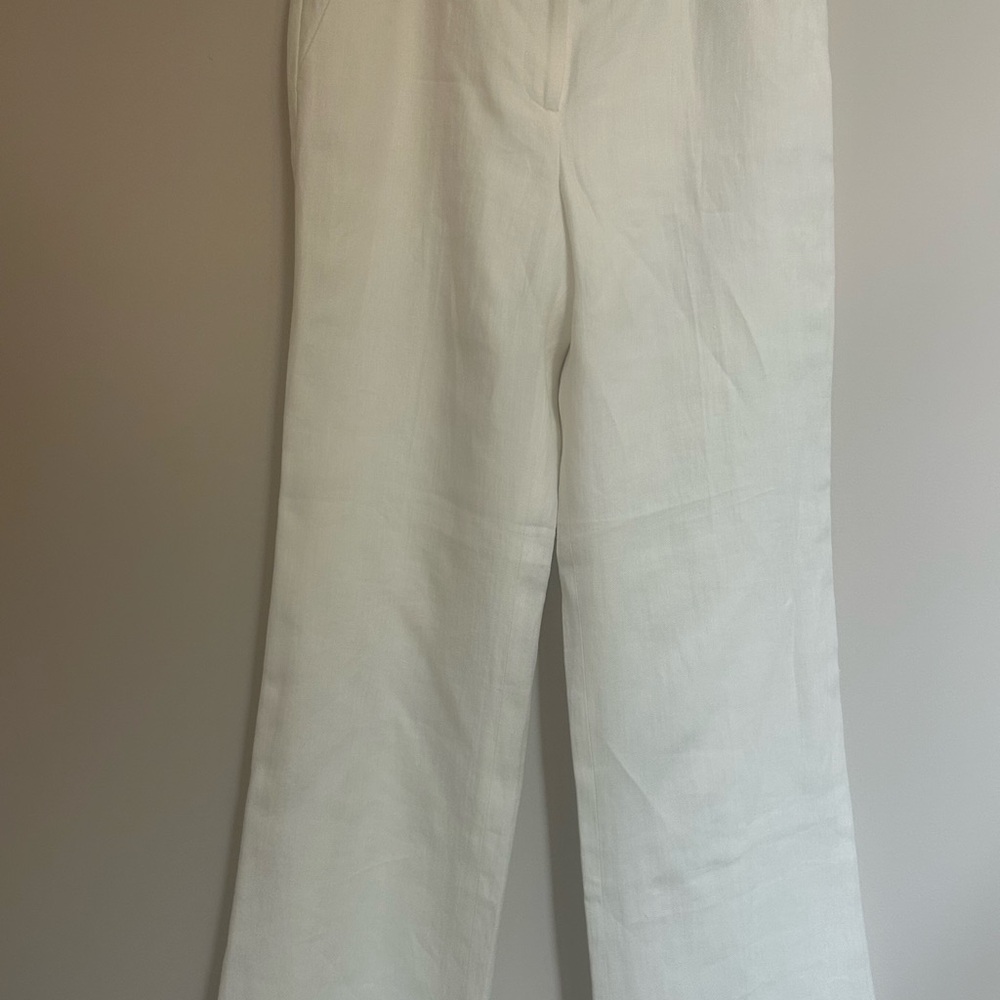 Talbots Cream Wide Leg Linen  Women's Pants. NWT